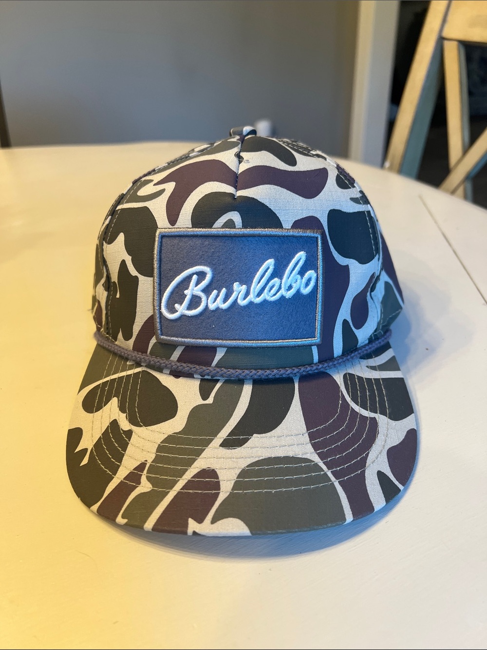 BURLEBO Camouflage Rope-Trim Cap - Olive, Black, Brown